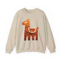 Minimalist Inca Llama Sandstone Petroglyph Unisex Sweatshirt