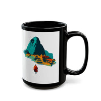 Machu Picchu Minimalist Sacred City Black Mug