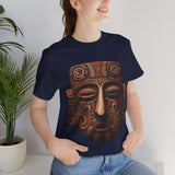 Ancient Andean Tribal Mask Stylized Face Unisex T-Shirt