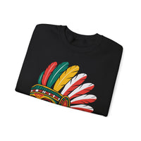 Aztec Feathered Skull Fiesta Illustration Unisex Sweatshirt