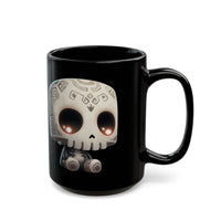 Adorable Tribal Aztec Skull Glow Black Mug