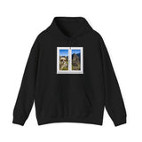 Funny Llama at the Window with Machu Picchu View Unisex Hoodie