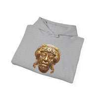 Aztec Golden Solar Deity Mask Unisex Hoodie
