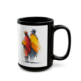 Andean Couple Poncho Art Black Mug
