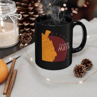 Maya Culture Profile Portrait Black Mug