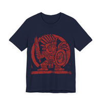 Pre-Hispanic Warrior Symbol Red Glyph Unisex T-Shirt