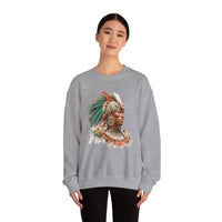 Maya Elder Warrior Watercolor Portrait Unisex Sweatshirt