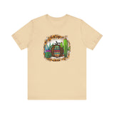Leopard Aztec Pumpkin & Cactus Vibes Illustration Unisex T-Shirt
