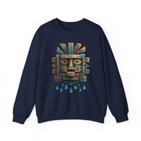 Tlaloc Ancient Rain Mask Glyph Unisex Sweatshirt