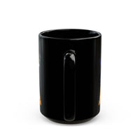 Celestial Aztec Ritual Illustration Black Mug