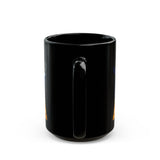 Celestial Aztec Ritual Illustration Black Mug
