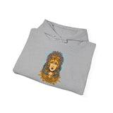 Golden Aztec Warrior Queen Illustration Unisex Hoodie