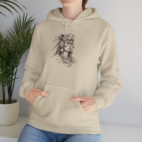 Aztec Warrior Woman Jaguar Spirit Sketch Unisex Hoodie