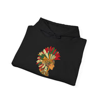 Aztec Warrior Head Illustration Unisex Hoodie