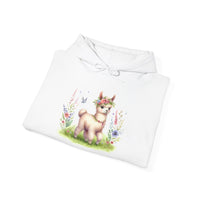 Baby Llama Inca Blossom Crown Unisex Hoodie
