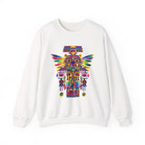 Psychedelic Mesoamerican Totem Mask Unisex Sweatshirt
