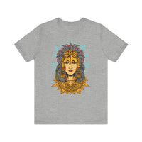 Golden Aztec Warrior Queen Illustration Unisex T-Shirt