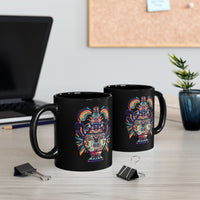 Ancient Mesoamerican Ceremonial Vessel Black Mug