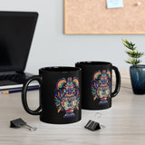 Ancient Mesoamerican Ceremonial Vessel Black Mug