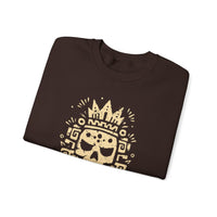 Ah Puch Skull Crown Mayan Glyph Style Unisex Sweatshirt
