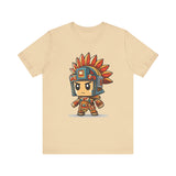 Chibi Aztec Warrior Cartoon Style Unisex T-Shirt