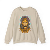Golden Aztec Warrior Queen Illustration Unisex Sweatshirt