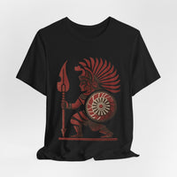 Young Warrior Glyph Pre-Hispanic Style Unisex T-Shirt