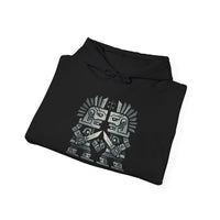 Obsidian Blade Warriors Aztec Glyph Style Unisex Hoodie