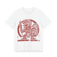 Pre-Hispanic Warrior Symbol Red Glyph Unisex T-Shirt
