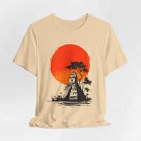 Tikal Sunset Temple Minimalist Art Unisex T-Shirt