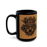 Quetzalcoatl Feathered Serpent God Black Mug