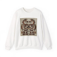 Twin Tribal Harmony Glyph Symmetrical Design Unisex Sweatshirt