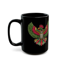 Pixel Art Quetzalcoatl Retro Boss Style Black Mug