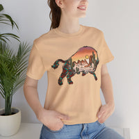 Aztec Buffalo Desert Sunset Silhouette Unisex T-Shirt