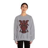 Aztec Fire Warrior Mask Unisex Sweatshirt