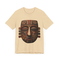 Ancient Andean Tribal Mask Stylized Face Unisex T-Shirt