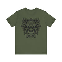 Aztec-Inspired Tlaloc God Tribe Graphic Unisex T-Shirt