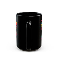 Cartoon Quetzalcoatl Cyber Serpent Black Mug