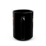 Cartoon Quetzalcoatl Cyber Serpent Black Mug