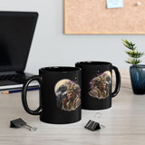 Ancient Inca Shaman with Condor Companion Black Mug