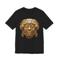 Aztec Golden Solar Deity Mask Unisex T-Shirt