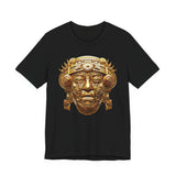 Aztec Golden Solar Deity Mask Unisex T-Shirt