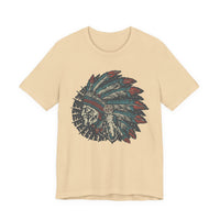 Vintage Native American Headdress Graphic Unisex T-Shirt