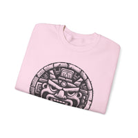 Mayan Jaguar Deity Woodcut Style Unisex Sweatshirt