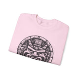 Mayan Jaguar Deity Woodcut Style Unisex Sweatshirt