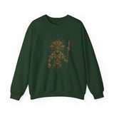 Warrior Shaman Tribal Glyph Gold Line Unisex Sweatshirt