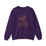 Tribal Volcano with Smoke Spirals Glyph Style Unisex Sweatshirt