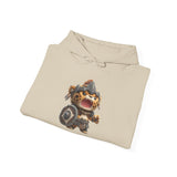 Chibi Mayan Jaguar Warrior Cartoon Style Unisex Hoodie