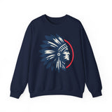 Tribal Visionary Chief Emblem Illustration Unisex Sweatshirt