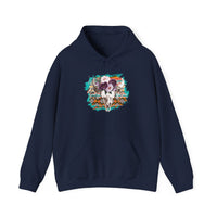 Aztec Floral Cow Skull on Turquoise Pattern Unisex Hoodie
